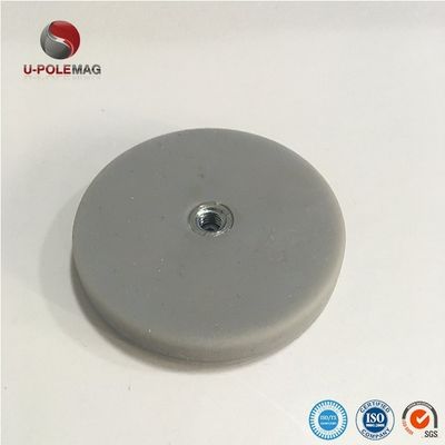 Magnete di gomma rivestito di gomma Neodimio Magnete di gomma D36*6mm-M6 Permanente Punzione potente