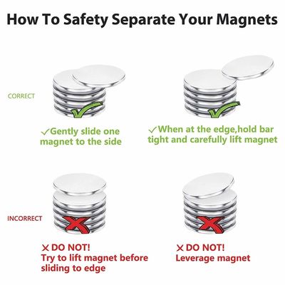 Magnete di neodimio permanente sottile N42 con design personalizzato e sistema ISO9001 2000