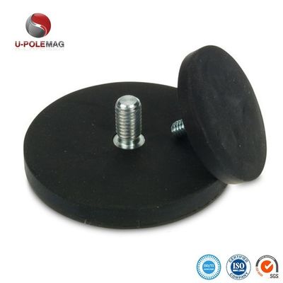 Magnete a disco di neodimio di dimensioni personalizzate M6 M8 Magnete a pentola rivestito di gomma