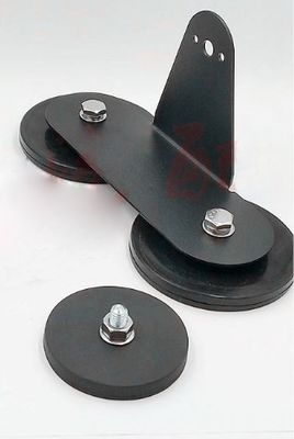 D88x8mm Base magnetica rotonda rivestita di gomma con filo esterno 45kg Forza di trazione Forma rotonda