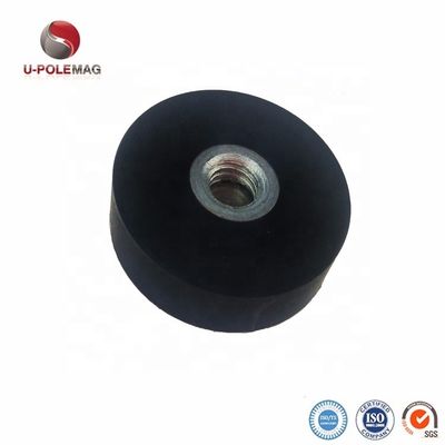 Magnete rotondo di neodimio D22x6mm con M4 Flat Female Thread Gripper and Rubber Surface