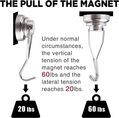 Magneti al neodimio aggiornati, appendiabiti magnetici forti e durevoli con rivestimento in nichel
