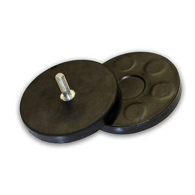 D66mm Magneti di vasca di neodimio gommato con forza di 20 kg e rivestimento in gomma resistente