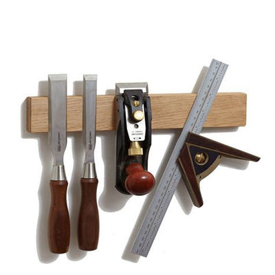 Porta coltelli magnetici in legno di bambù ecologico per lo stoccaggio di coltelli di cucina eleganti
