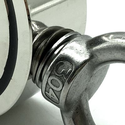 2Magnete da pesca in neodimio di terre rare da 75 pollici con 1000 libbre di resistenza e corde fornite