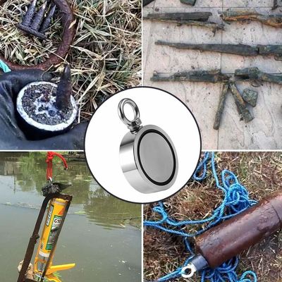 2Magnete da pesca in neodimio di terre rare da 75 pollici con 1000 libbre di resistenza e corde fornite