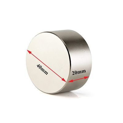 Magnete a moto di forza super forte 40x20 mm Magnete a disco di neodimio con tolleranza ±1 mm