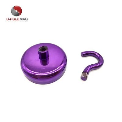 Magnete al neodimio Magnete a pentola decorativo con gancio D10mm-75mm e potente gancio magnetico