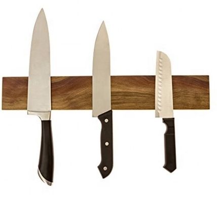 Pratico utensile da cucina porta coltello magnetico a noce con funzionalità multiuso