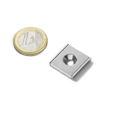 NdFeb Block Magnet Steel Channel POT con 1 buco anti-mercato per la lavorazione industriale