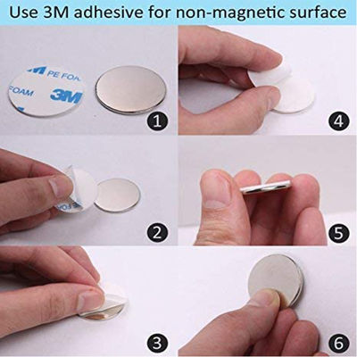Materiale NdFeB permanente disco rotondo super forte N52 Magnete al neodimio con adesivo 3M