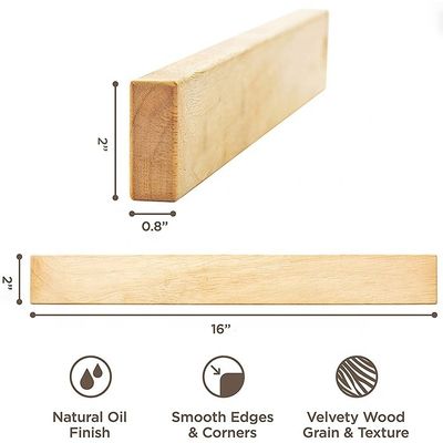 Eco-friendly 16 pollici Magnetico coltello striscia di gomma legno porta-magnete da cucina per il muro