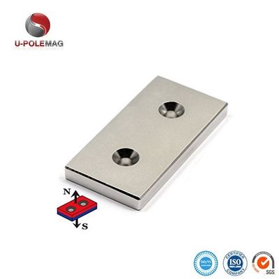 Magnete industriale N35 Buco anti-affondamento 5 mm Blocco Magneti di neodimio di terre rare forti