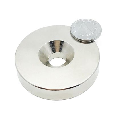 Magnete di neodimio N52 con forma di magnete industriale, forma di vaso e foro anti-sottocoperto