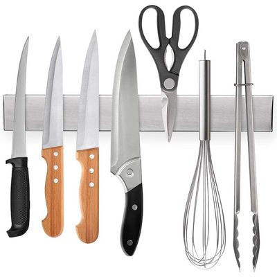 12 pollici coltello magnetico striscia logo stampa di seta o laser metallo porta coltello a parete magnetica