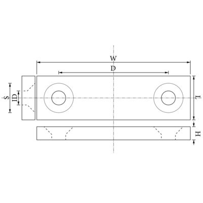 Magnete rettangolare di neodimio permanente di 25,4 x 12,7 x 6,35 mm con forza magnetica forte