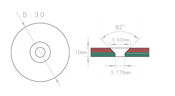 Magneti di Neodimio contro-abbassamento personalizzati per una densità di prestazione ottimale di 7,6 g/cm3 di grado N42