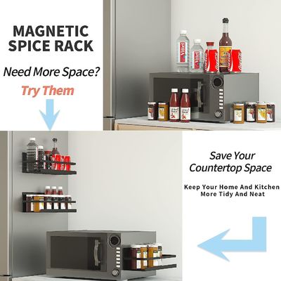 Rack di spezie magnetiche personalizzato per bevande in organizzatore di risparmio di spazio frigorifero