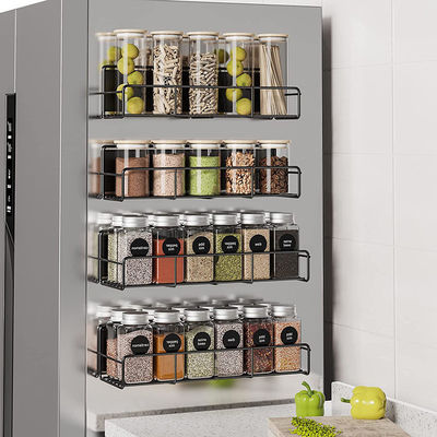 Super risparmio di spazio Magnetico spice Rack per frigorifero Materiale di metallo Magnete forte