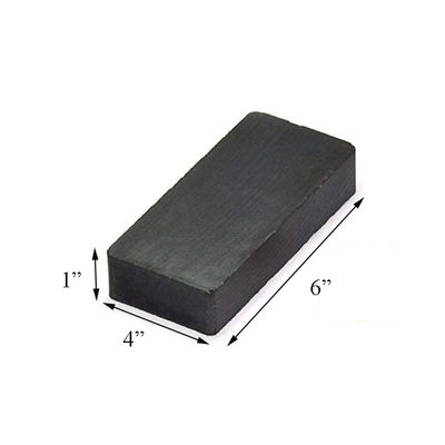 ISO9001 2000 Certificato C8 6x4x1" Magnete ceramico a blocco di ferrite per pompe d'acqua Durable