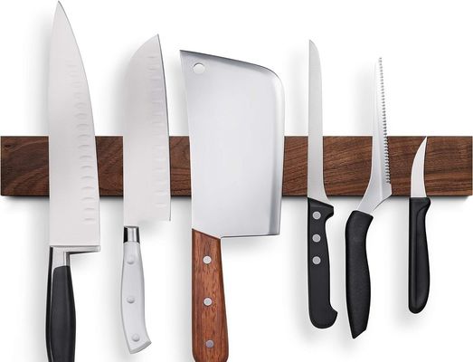 16 pollici di legno magnetico professionistico coltello striscia di risparmio di spazio del coltello scaffale con potenza ideale per blocchi sacchetti a rotolo