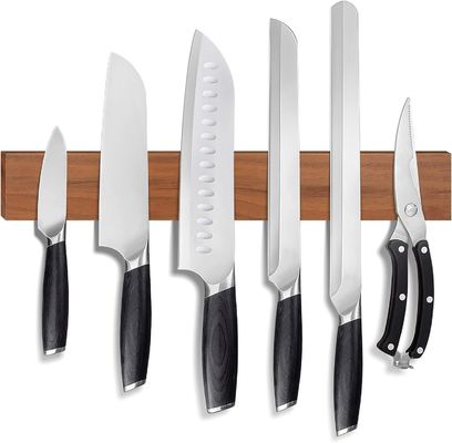 16 pollici di legno magnetico professionistico coltello striscia di risparmio di spazio del coltello scaffale con potenza ideale per blocchi sacchetti a rotolo