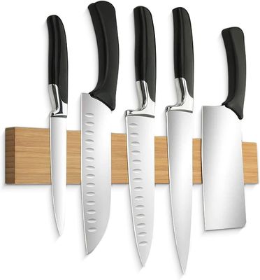 Coltello da cucina in legno di bambù Tenitore magnetico Forte Potente coltello scaffale di archiviazione Display organizzatore