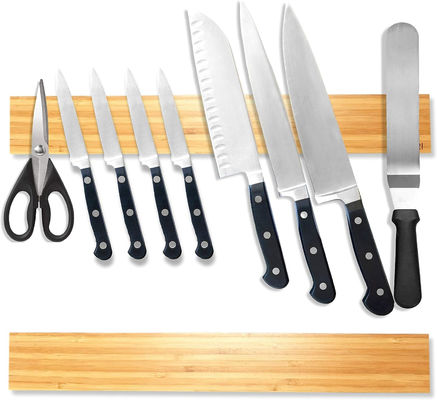 Coltello da cucina in legno di bambù Tenitore magnetico Forte Potente coltello scaffale di archiviazione Display organizzatore