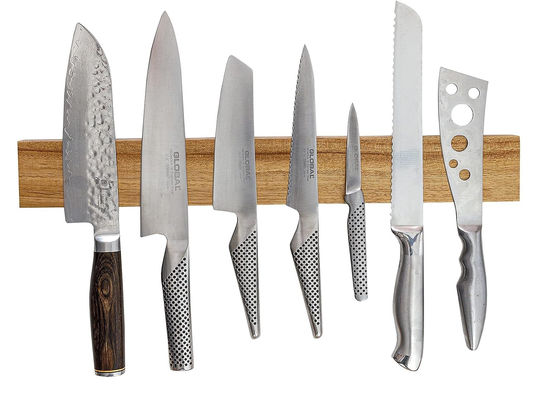 Personalizza la tua cucina accettando il logo personalizzato per le strisce di coltello magnetici in legno di acacia