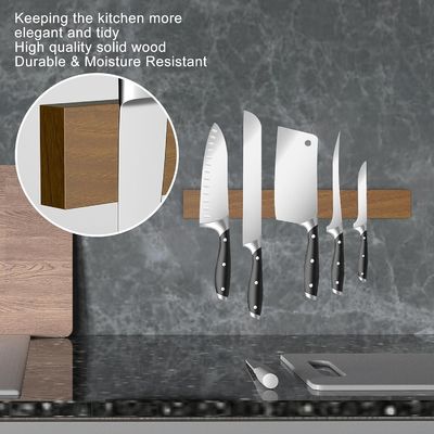 Personalizza la tua cucina accettando il logo personalizzato per le strisce di coltello magnetici in legno di acacia