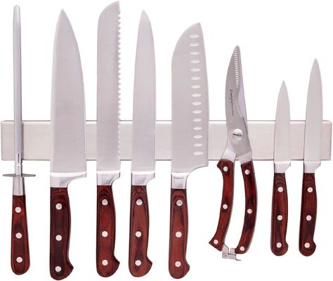 Home Porta coltello da cucina con logo personalizzato Acceptabile Magnetico in acciaio inossidabile