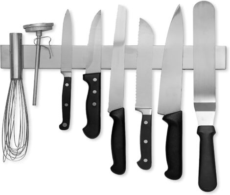 Home Porta coltello da cucina con logo personalizzato Acceptabile Magnetico in acciaio inossidabile