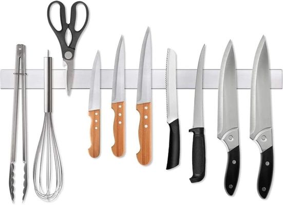 Home Porta coltello da cucina con logo personalizzato Acceptabile Magnetico in acciaio inossidabile