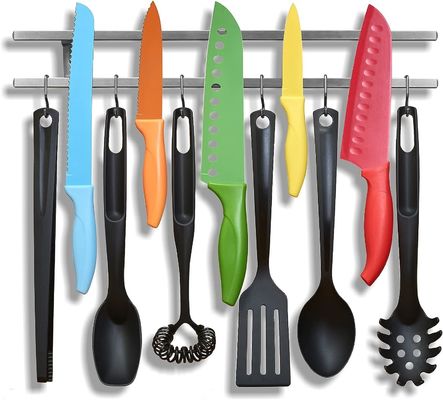 Moderno cucina blocco tubo in acciaio inossidabile porta coltello magnetico con gancio appendiabiti