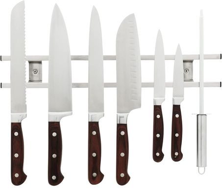 Moderno cucina blocco tubo in acciaio inossidabile porta coltello magnetico con gancio appendiabiti