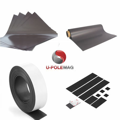 Nastro magnetico di gomma flessibile di grado diretto/rollo/foglio personalizzato con rivestimento adesivo 3M