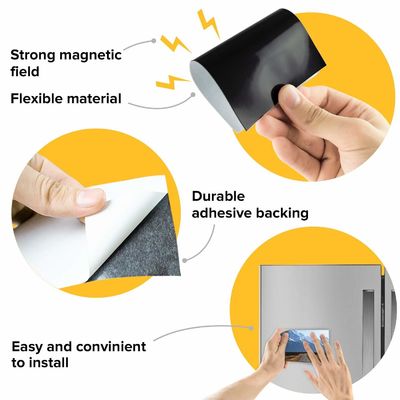 Foglio magnetico di gomma A4 con autoadesivo Dimensione 297*210 mm Spessore da 0,3 mm a 2 mm