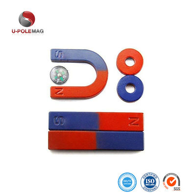 ISO14001 2004 Magnete a ferro di cavallo a forma di U rosso blu approvato per attività educative