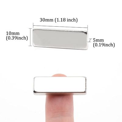 F30x10x5mm Magnete industriale N52N35 Magneti a barre rettangolari super forti per la casa fai da te
