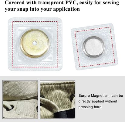 Magnete industriale cuscinetto nascosto PVC pulsanti di chiusura magnetici invisibili con rivestimento di zinco