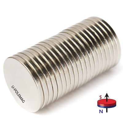 Magnete di neodimio rotondo N45 con rivestimento di zinco e certificazione ISO9001 2004