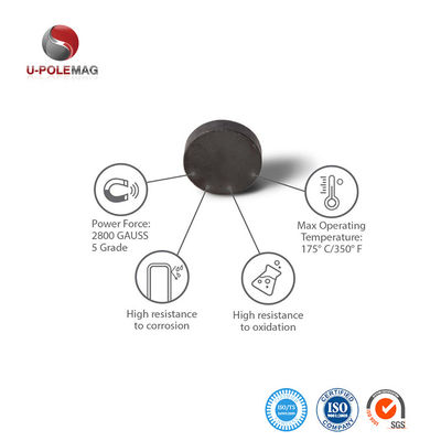 Magnete per dischi ceramici di ferrite di bario con coefficiente di temperatura di Hcj %/°C 0,25-0.4