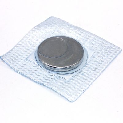 Magnete di acciaio Materiale PVC Magnete bottone N52 Potente Magnete rotondo di terre rare Neodimio