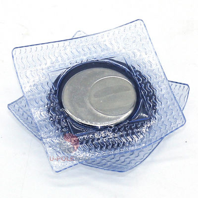 Magnete di acciaio Materiale PVC Magnete bottone N52 Potente Magnete rotondo di terre rare Neodimio