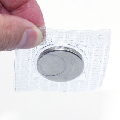 Magnete di acciaio Materiale PVC Magnete bottone N52 Potente Magnete rotondo di terre rare Neodimio