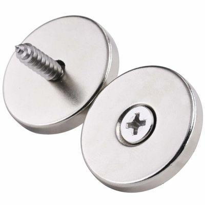 Magnete di neodimio personalizzato dorato con buco di contraffusione e direzione di magnetismo assiale
