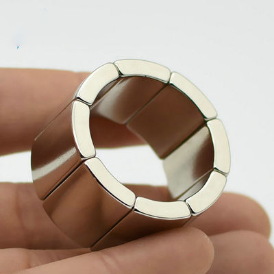 Generatore di turbine eoliche N42UH Magnete motore a segmento di arco di neodimio con rivestimento in nichel