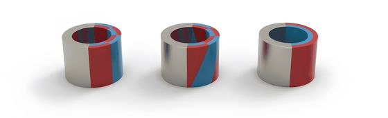 Anello magnetico di neodimio di 250 mm magnetizzato diametralmente