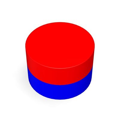 Disco magnetico di neodimio N52 di alta resistenza a 12 mm in forma di blocco con rivestimento di epossidi nero