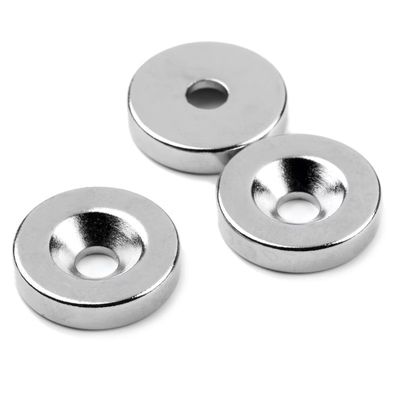 Magneti per buchi industriali N52 Neodimio Terra Rare Countersink con rivestimento in nichel